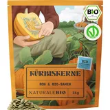 NaturaleBio Kürbiskerne Bio 1kg | Vegan, glutenfrei, ohne Gentechnik | Reich an Nährstoffen & Antioxidantien | Unterstützt Herz-, Blut- & Knochengesundheit | Ideal für Kochen & als Snack