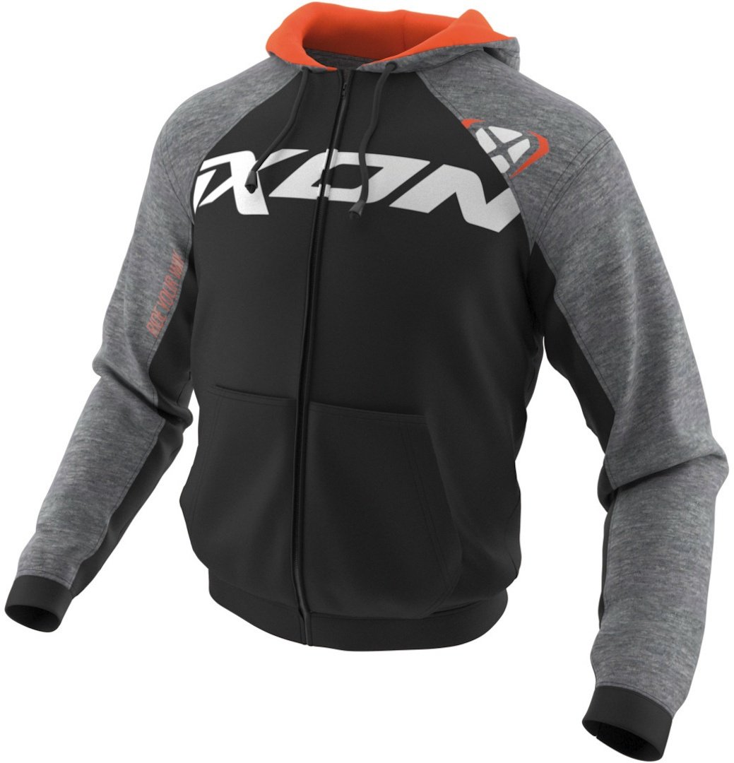 Ixon Lodge Zip-hoodie, zwart-grijs, L