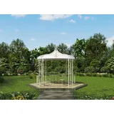 Vente-unique Gartenpavillon - Metall - 300 x 290 cm - Weiß - TILCARA