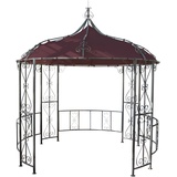 MCW Pergola Cabrera Ø 3m rot-braun