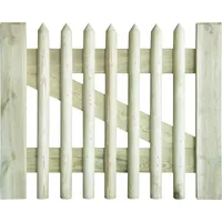 Senkrechtzauntor 100 x 80 cm Braun/Kiefer