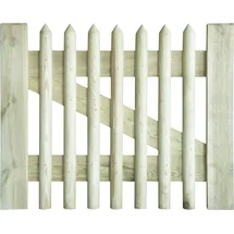 Senkrechtzauntor 100 x 80 cm Braun/Kiefer