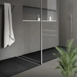 luxebath Duschrinne 60 cm 2in1 befliesbar Edelstahl Silber
