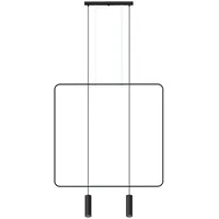 Sollux Lighting Hängeleuchte Deckenlampe Pendellampe Schwarz Stahl 2-Flammig Esszimmerlampe