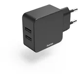 Hama Ladegerät, 2-fach USB, 2.4 A