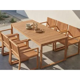 Beliani Gartenmöbel Set 6-tlg. Braun