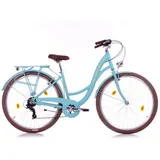 BERLIN BIKE Cityrad Bella 2 – 28 Zoll Damen Hollandrad mit Shimano 7-Gang, RD-TY300 Schaltwerk, (elegantes retro-fahrrad mit robustem aluminiumrahmen und starken v-bremsen), mit 28" x 2,00" luftreifen – perfekt für stadt & alltag grün