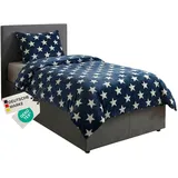 nyvi CozyStar Sterne Blau 135 x 200 cm + 80 x 80 cm