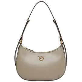 PINKO Half Moon Mini Bag Leder Grau/Gold