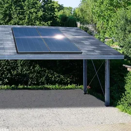 sunniva Balkonkraftwerk FULL BLACK BIFACIAL 1196W / 800W Solaranlage mit 800W GROWATT Micro Wechselrichter 2 x 460 W