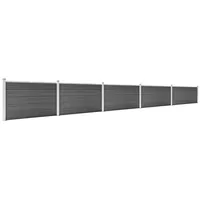vidaXL Zaunelement Set WPC 872x105 cm Schwarz