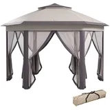 Outsunny Faltpavillon mit Tragetasche 405L x 405B x 285H cm