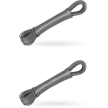 BestLivings Wäscheleine 20 Meter x 2,2 mm 2er Pack Anthrazit
