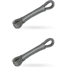 BestLivings Wäscheleine 20 Meter x 2,2 mm 2er Pack Anthrazit
