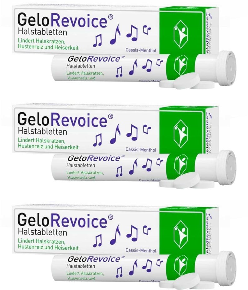 GeloRevoice Halstabletten Cassis Menthol Lutschtabletten