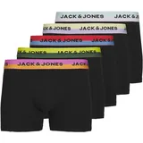 JACK & JONES Boxershorts »JACSPLITTER SOLID TRUNKS 5 PACK BOX«, (Packung, 5 St., schwarz black, , 35268452-M 5 St.