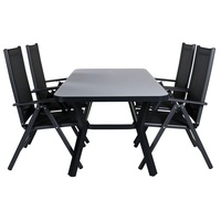 VCM Virya Gartenset Tisch 90x160cm und 4 Stühle Break