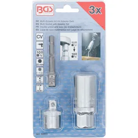 BGS Multi-Einsatz mit Adapter-Satz 10 mm (3/8") SW 9 21 mm 3-tlg.