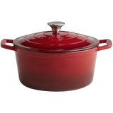 APS Kochtopf mit Deckel "5 STARS", Pfanne Ø 25 cm, 4 Liter, rot