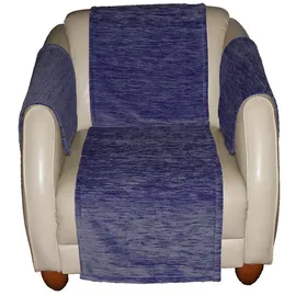 Wirth Sofahusse Miriam, 2-er Set, Armlehnenschoner, Maß: 60 x 40 cm, 2 Stück blau