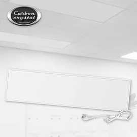 Viesta VIESTA® Infrarot Wandheizung mit Thermostat [INKL. TH10 THERMOSTAT] – Carbon Crystal Infrarotheizung Kassettendecken, Rasterdecken – 120x30 cm... - Weiß
