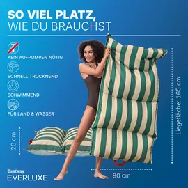 BESTWAY EverluxeTM Poolliege mit Textiloberfläche und EPS-Perlen-Füllung, 183 x 90 x 20 c...