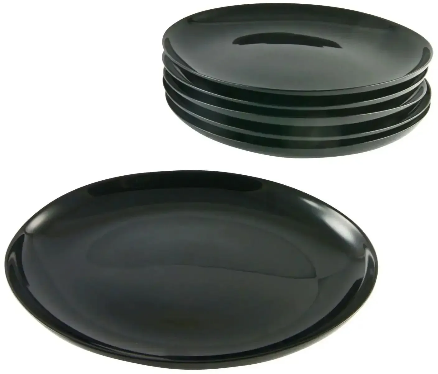 CreaTable Speiseteller  Italien ¦ schwarz ¦ Glas ¦ Maße (cm): B: 32 H: 13,5