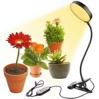 Favrison 15W LED Pflanzenlampe, 78 LEDs Sonnenähnliche Vollspektrum-Pflanzenleuchten mit Timer, 5 dimmbare Stufen, Auto On/Off, Verstellbarer Schwanenhals wasserdichte Grow Lampe für Zimmerpflanzen