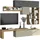 OTTO home Wohnwand OTTO HOME "Chronos Wohnwand, Medienwand, 5-er set", grau (anthrazit, taube, eiche wotan), B:270cm, Holzwerkstoff, Kastenmöbel-Sets, Wohnwand, ca. 270 cm mit Hängeschränke, Würfel, Regal, Lowboard, Made in Italy