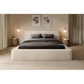 FEDVE Polsterbett 200 x 200 cm Beige