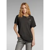 G-Star Lash Fem Loose Rib Kurzarm-T-Shirt Dark Black M