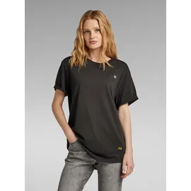 G-Star Lash Fem Loose Rib Kurzarm-T-Shirt Dark Black M