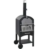 vidaXL Pizzaofen Gartenofen Smoker Grill Pizza Ofen Gartengrill Pizzastein