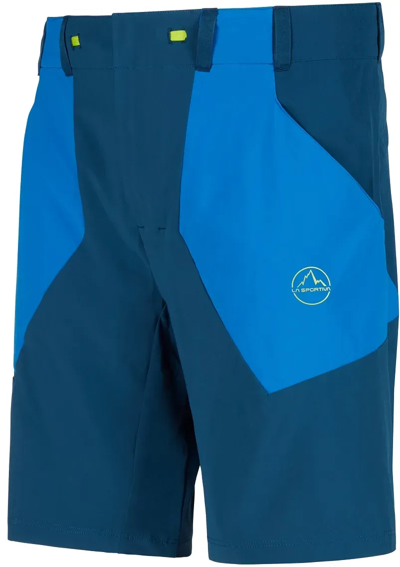 La Sportiva Wanderhose Scout Short (elastischer Bund mit Kordelzug, technische Stoffkombination) kurz blau Herren