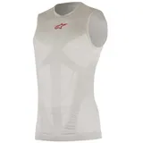 Alpinestars Tech Summer Ärmelloses Baselayer - Silver / Red - XS-S