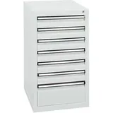 Stumpf Schubladenschrank Serie STS 410, 7 Schubladen lichtgrau (6x100, 1x200mm)