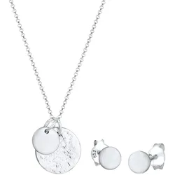 Elli Plättchen Geo-Organic Halskette Ohrring 925 Silber Damen 