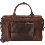 GREENBURRY Rugged 2 Rollen Reisetasche Leder 53 cm braun