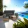Tectake San Marino Aluminium Rattan Lounge grau