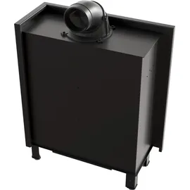 Kratki Kamineinsatz LUCY SLIM Stahl Schwarz/Abdeckplatte Glas