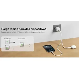 Belkin Dual USB-C Ladegerät Power Delivery und PPS (50 W) weiß