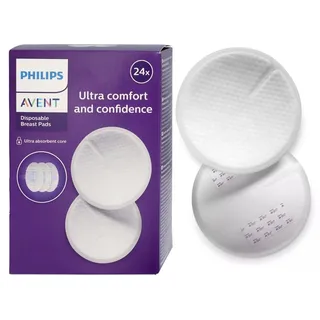 Philips Avent Disposable Breast Pads, SCF254/24 Pack of 24, Transparant