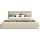 FEDVE Polsterbett, Beige, Textil, 140x200 cm, Schlafzimmer, Betten, Polsterbetten