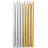 Rico Design Kerzen Gold und Silber 16 St.