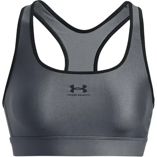 Under Armour HeatGear Armour Mid unwattierter Sport-BH Damen 012 pitch gray/black L