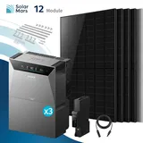 Anker SOLIX Solarbank 4 E5000 Pro Balkonkraftwerk Speicher mit 500W Solarmodul Set - 6000Wp ‚Äì 12 Module / 3x BP5000 / Ziegeldach