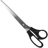 Westcott Schere 10" (25,4 cm) Schwarz, Büroschere mit schwarzen Kunststoffgriffen, Extrascharfe Klinge, rostfreier Edelstahl, Papierschere, Haushaltsschere, Bastelschere, E-31111 00