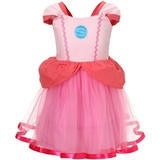 Lito Angels Prinzessin Peach Kostüm Kleid Verkleidung für Kinder Mädchen Größe 3-4 Jahre 104 (Tag-Nummer 110)