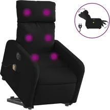 vidaXL Massagesessel Elektrisch 89,5 x 95,5 x 0 cm Schwarz mit Aufstehhilfe