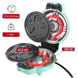 Lehmann Mini Waffeleisen 4-in-1 Mintgrün